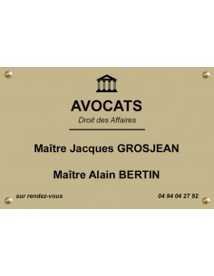 Plaque Professionnelle...